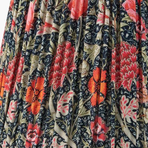 Pacific Lifestyle Floressa 35cm Red Floral Patterned Mushroom Pleat Tapered Lamp Shade