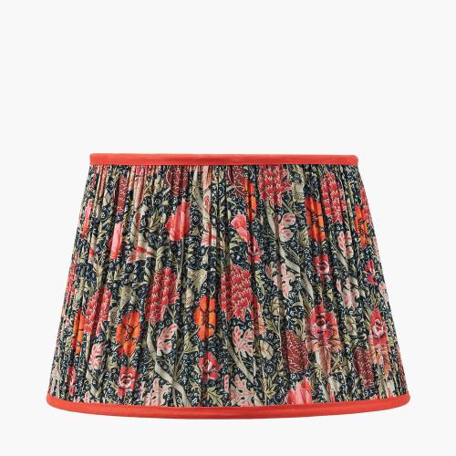 pacific lifestyle Floressa 35cm Red Floral Patterned Mushroom Pleat Tapered Lamp Shade
