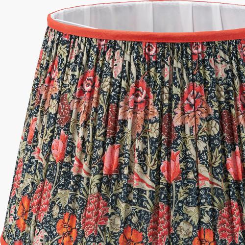 Pacific Lifestyle Floressa 40cm Red Floral Patterned Mushroom Pleat Tapered Lamp Shade