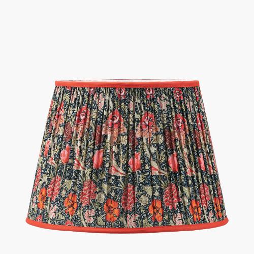 pacific lifestyle Floressa 40cm Red Floral Patterned Mushroom Pleat Tapered Lamp Shade
