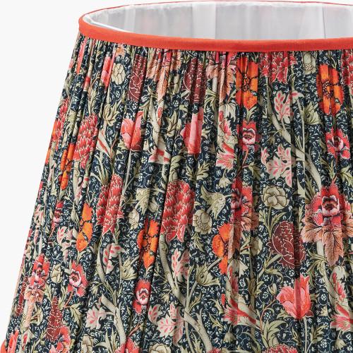 Pacific Lifestyle Floressa 45cm Red Floral Patterned Mushroom Pleat Tapered Lamp Shade