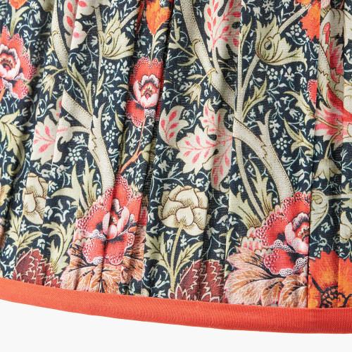 Pacific Lifestyle Floressa 45cm Red Floral Patterned Mushroom Pleat Tapered Lamp Shade