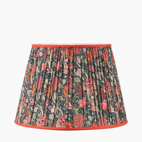 pacific lifestyle Floressa 45cm Red Floral Patterned Mushroom Pleat Tapered Lamp Shade