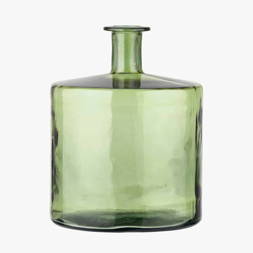 Pacific Lifestyle Forest Green Recycled Glass Bottle Vase