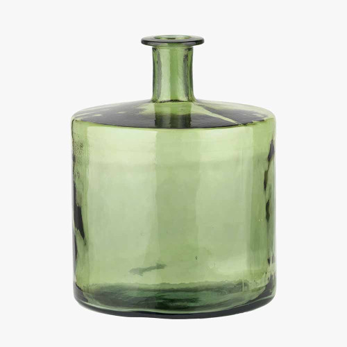 Pacific Lifestyle Forest Green Recycled Glass Bottle Vase