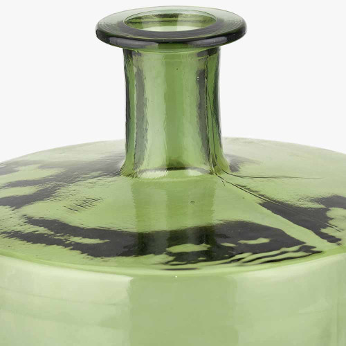 Pacific Lifestyle Forest Green Recycled Glass Bottle Vase