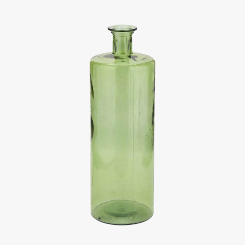 Pacific Lifestyle Forest Green Recycled Glass Bottle Vase Tall