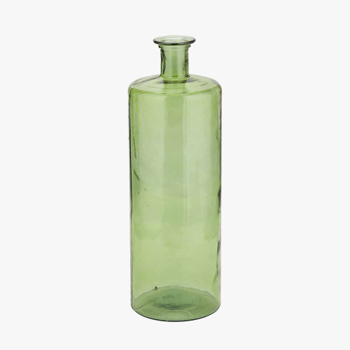 Pacific Lifestyle Forest Green Recycled Glass Bottle Vase Tall