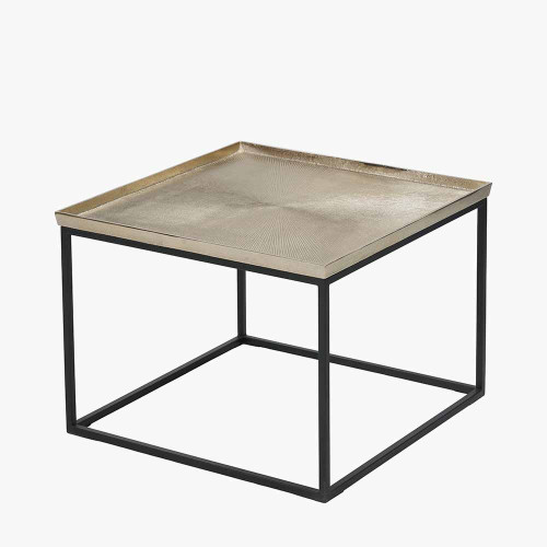 Pacific Lifestyle Franklin Gold Cast And Black Metal Coffee Table