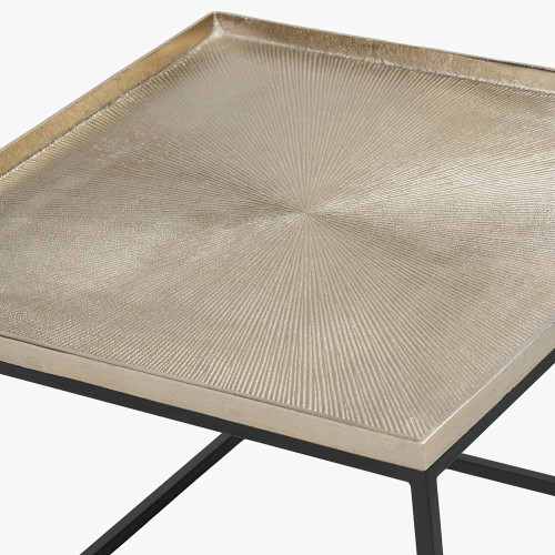 Pacific Lifestyle Franklin Gold Cast And Black Metal Coffee Table