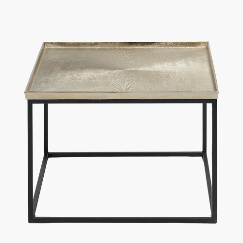 pacific lifestyle Franklin Gold Cast and Black Metal Coffee Table