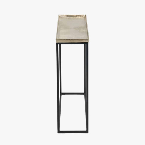 Pacific Lifestyle Franklin Gold Cast And Black Metal Console Table