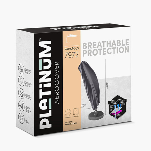 pacific lifestyle Free Arm Parasol Aerocover 250 x 85cm