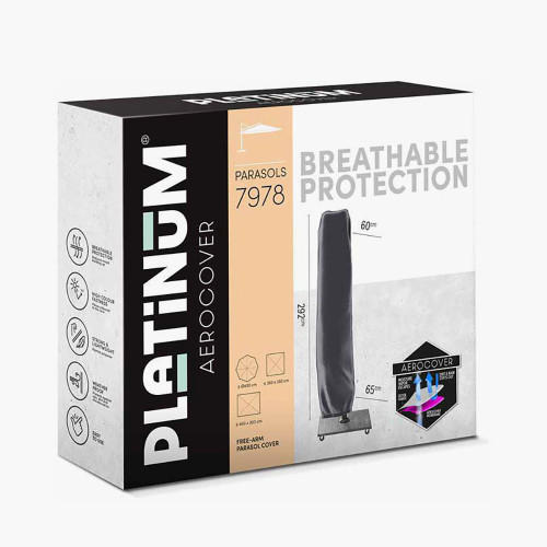 pacific lifestyle Free Arm Parasol Aerocover 292 x 60/65cm