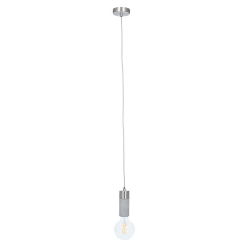 Pacific Lifestyle Frowick Concrete And Brushed Chrome Ceiling Fitting