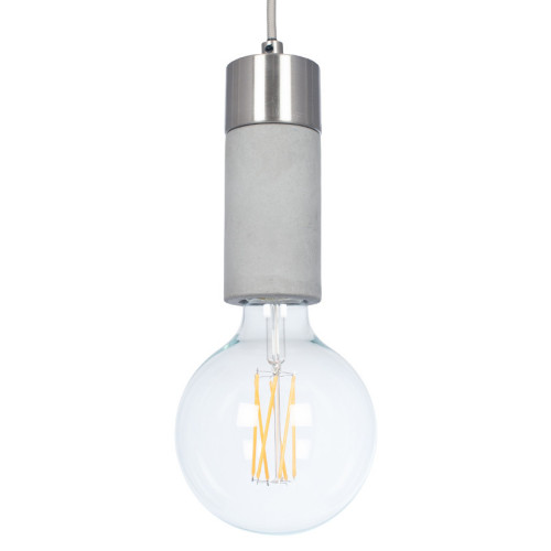 pacific lifestyle Frowick Concrete and Brushed Chrome Ceiling Fitting