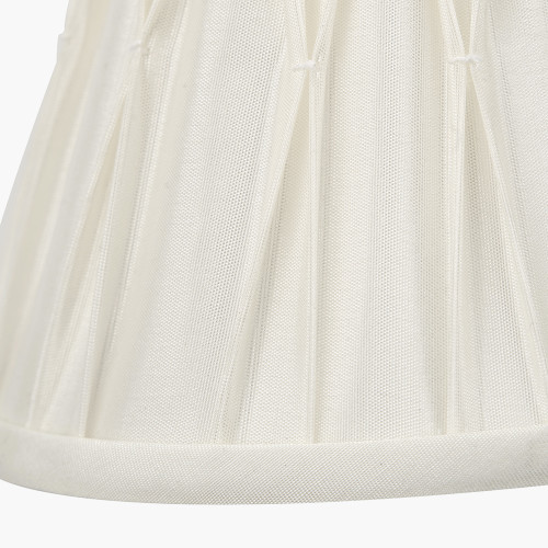 Pacific Lifestyle Garbo 15cm Cream Silk Mix Pinch Pleat Tapered Candle Clip Lampshade