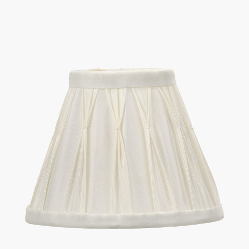 Pacific Lifestyle Garbo 20cm Cream Silk Mix Pinch Pleat Tapered Lampshade
