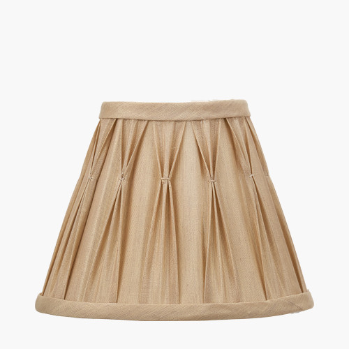 pacific lifestyle Garbo 20cm Gold Silk Mix Pinch Pleat Tapered Lampshade