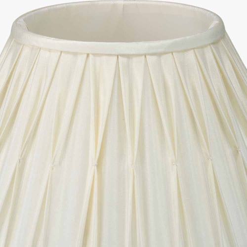 Pacific Lifestyle Garbo 25cm Cream Silk Mix Pinch Pleat Tapered Lampshade
