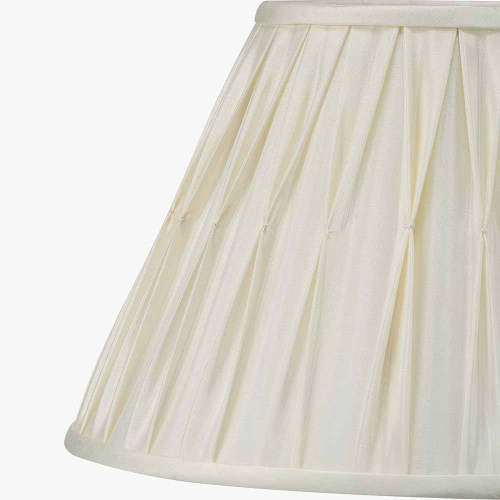 Pacific Lifestyle Garbo 25cm Cream Silk Mix Pinch Pleat Tapered Lampshade