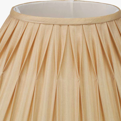 Pacific Lifestyle Garbo 30cm Gold Silk Mix Pinch Pleat Tapered Lampshade