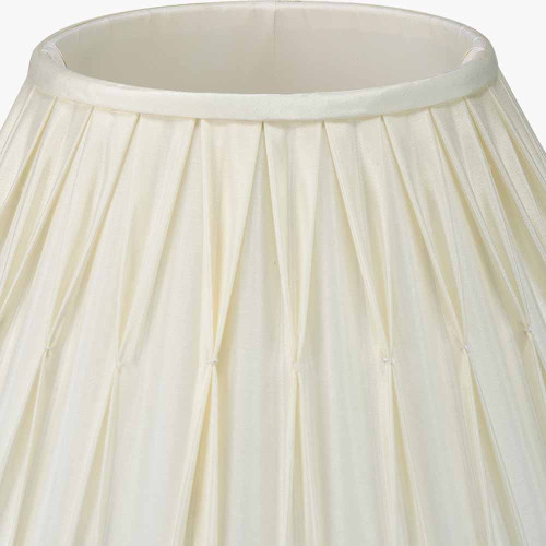 Pacific Lifestyle Garbo 35cm Cream Silk Mix Pinch Pleat Tapered Lampshade