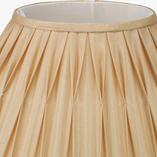 Pacific Lifestyle Garbo 35cm Gold Silk Mix Pinch Pleat Tapered Lampshade