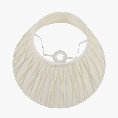 Pacific Lifestyle Garbo 40cm Cream Silk Mix Pinch Pleat Tapered Lampshade