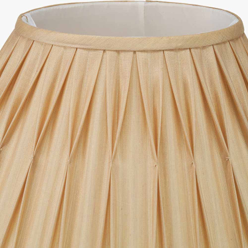 Pacific Lifestyle Garbo 40cm Gold Silk Mix Pinch Pleat Tapered Lampshade