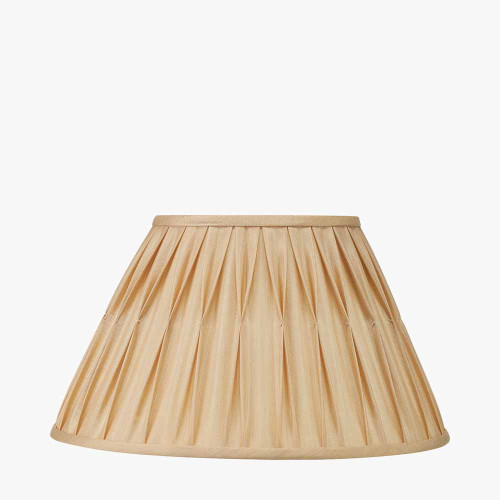 pacific lifestyle Garbo 40cm Gold Silk Mix Pinch Pleat Tapered Lampshade