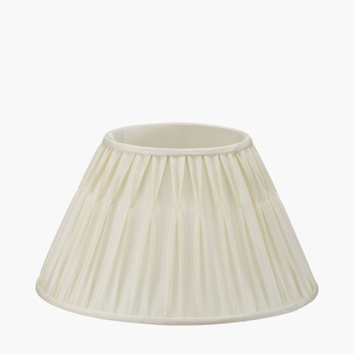 Pacific Lifestyle Garbo 45cm Cream Silk Mix Pinch Pleat Tapered Lampshade