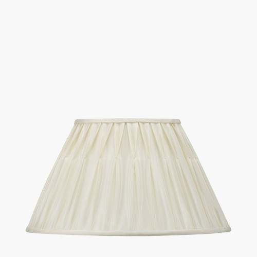 pacific lifestyle Garbo 45cm Cream Silk Mix Pinch Pleat Tapered Lampshade