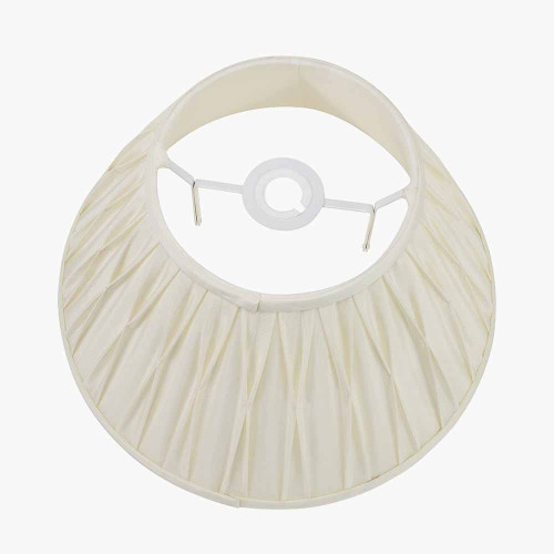 Pacific Lifestyle Garbo 50cm Cream Silk Mix Pinch Pleat Tapered Lampshade