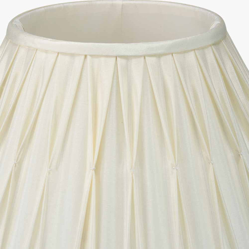 Pacific Lifestyle Garbo 50cm Cream Silk Mix Pinch Pleat Tapered Lampshade