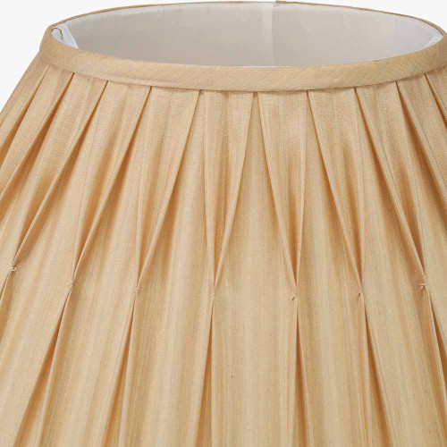 Pacific Lifestyle Garbo 50cm Gold Silk Mix Pinch Pleat Tapered Lampshade