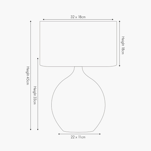 Pacific Lifestyle Gemini Gold Etched Ceramic Table Lamp