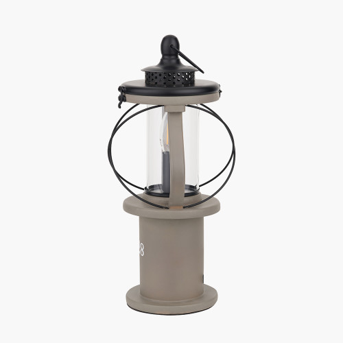Pacific Lifestyle Gibson Antique Wood Lantern Table Lamp