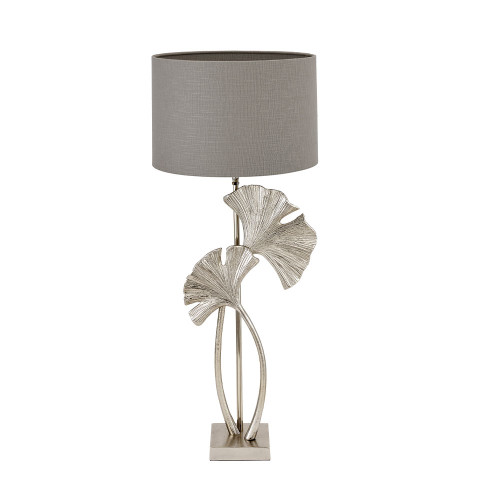 Pacific Lifestyle Gingko Shiny Champagne Metal Tall Gingko Leaf Table Lamp Base
