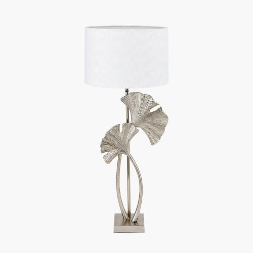 Pacific Lifestyle Gingko Shiny Champagne Metal Tall Gingko Leaf Table Lamp Base