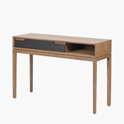 Pacific Lifestyle Gio Black And Natural Acacia Wood 1 Drawer Console Table
