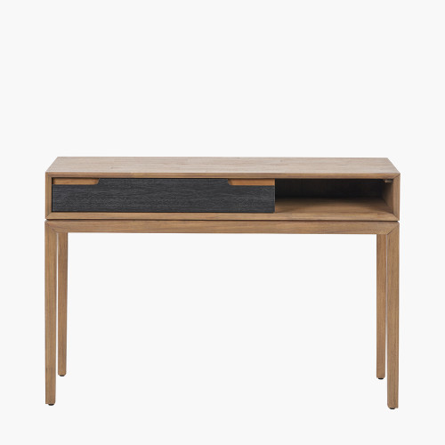 pacific lifestyle Gio Black and Natural Acacia Wood 1 Drawer Console Table