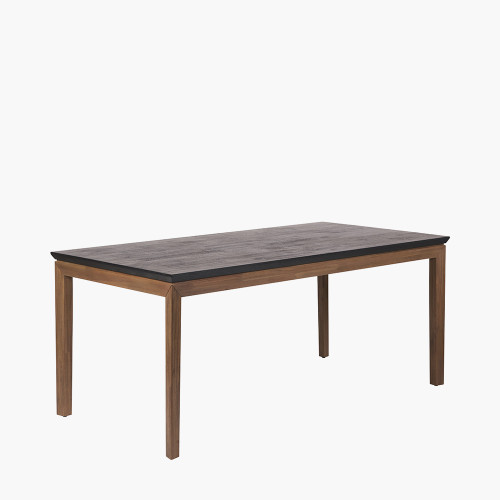 Pacific Lifestyle Gio Black And Natural Acacia Wood Dining Table