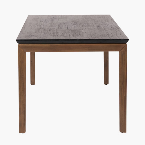 Pacific Lifestyle Gio Black And Natural Acacia Wood Dining Table