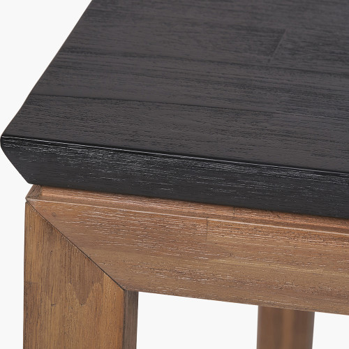 Pacific Lifestyle Gio Black And Natural Acacia Wood Dining Table