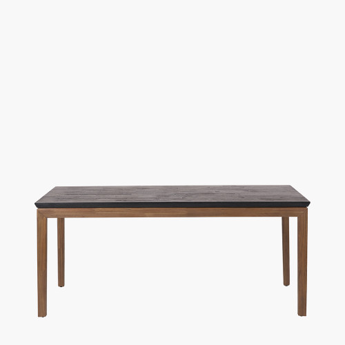 pacific lifestyle Gio Black and Natural Acacia Wood Dining Table