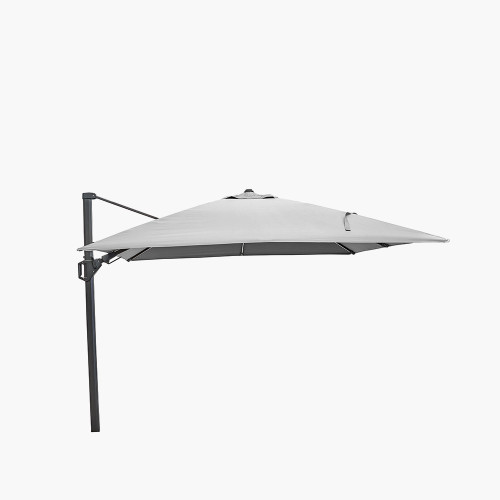 pacific lifestyle Glow Challenger T2 3m Square Luna Grey Free Arm Parasol
