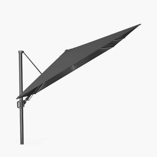 Pacific Lifestyle Glow Challenger T2 3m Square Premium Faded Black Free Arm Parasol