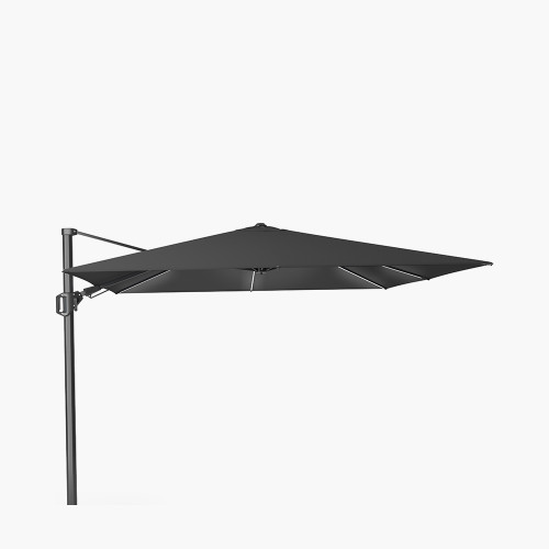 pacific lifestyle Glow Challenger T2 3m Square Premium Faded Black Free Arm Parasol