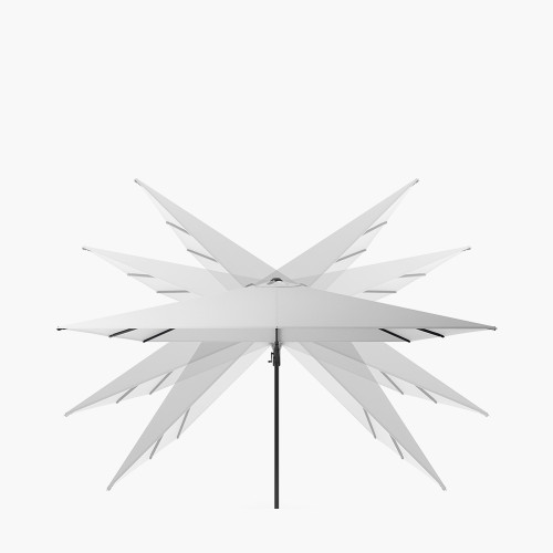 Pacific Lifestyle Glow Challenger T2 3m Square Premium Havana Taupe Free Arm Parasol